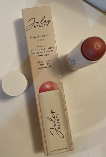 JULEP BEAUTY SKIP THE BRUSH 3 IN 1 COLOR STICK FOR EYES CHEEKS LIPS-GOLDEN GUAVA - Picture 2 of 2