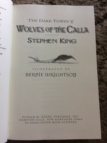 WOLVES OF THE CALLA: DARK TOWER V Stephen King (2003, 1st trade Scribners HC) - Picture 6 of 9