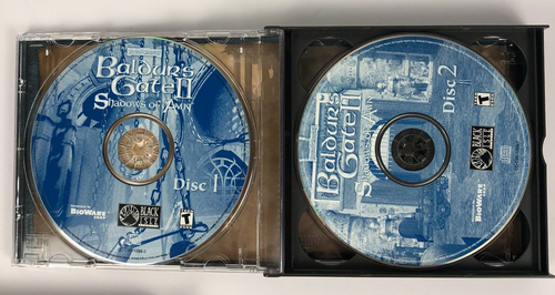PC CD-ROM Baldur's Gate II 2 Shadows of Amn Case 4 Discs + Game Manual & Map - Picture 2 of 4