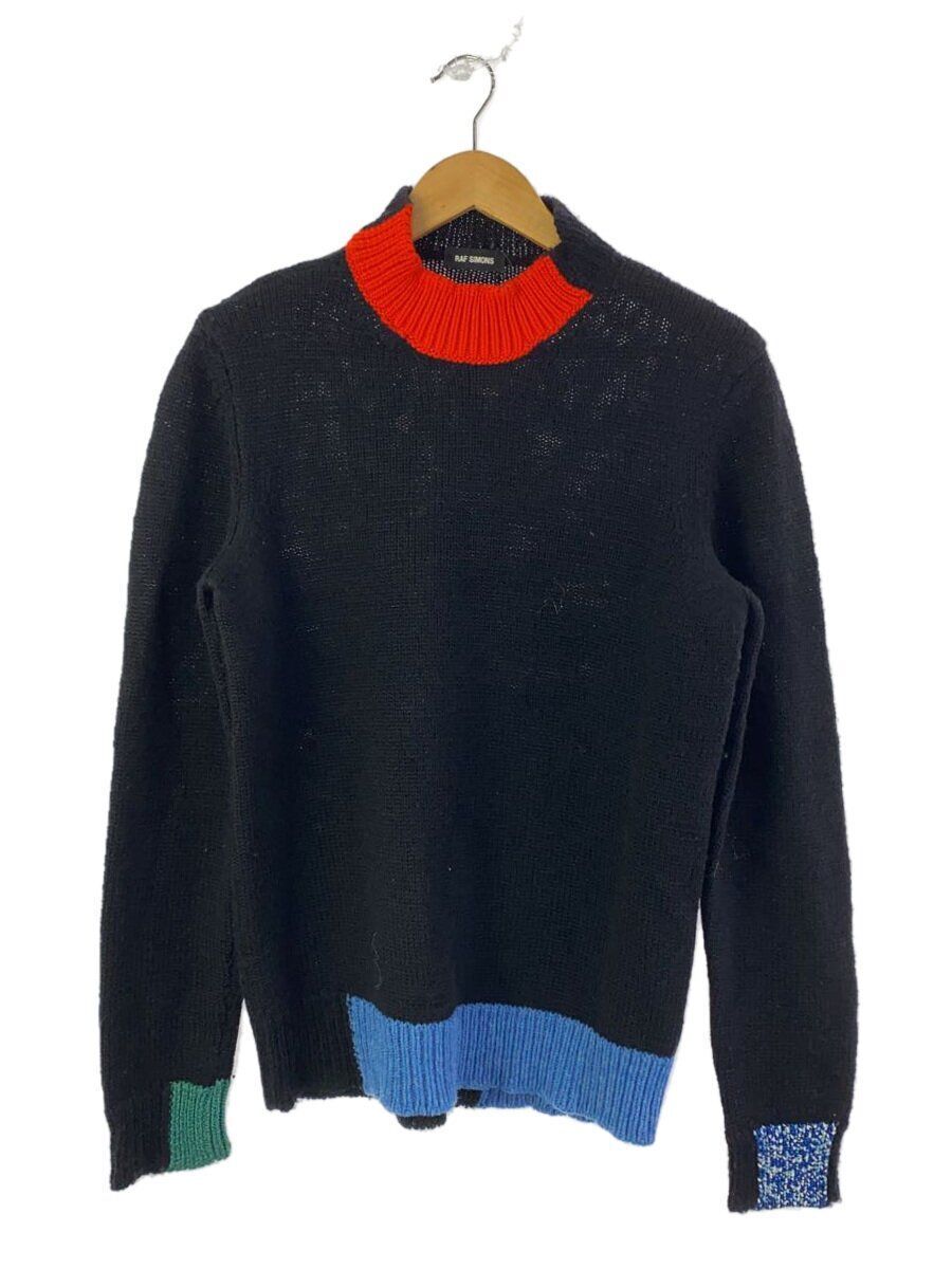 RAF SIMONS KNIT SWEATER 15AW MULTICOLOR (THICK M WOOL Black Used 