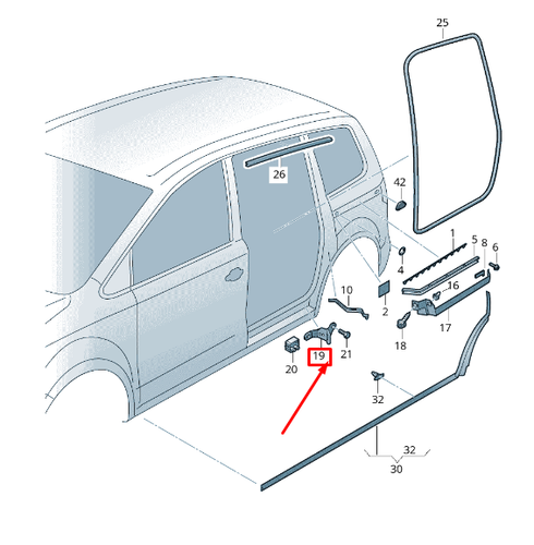 Loquets De Porte En Aluminium Pour VW Jetta - Neufs - Pièce De Rechange Générique