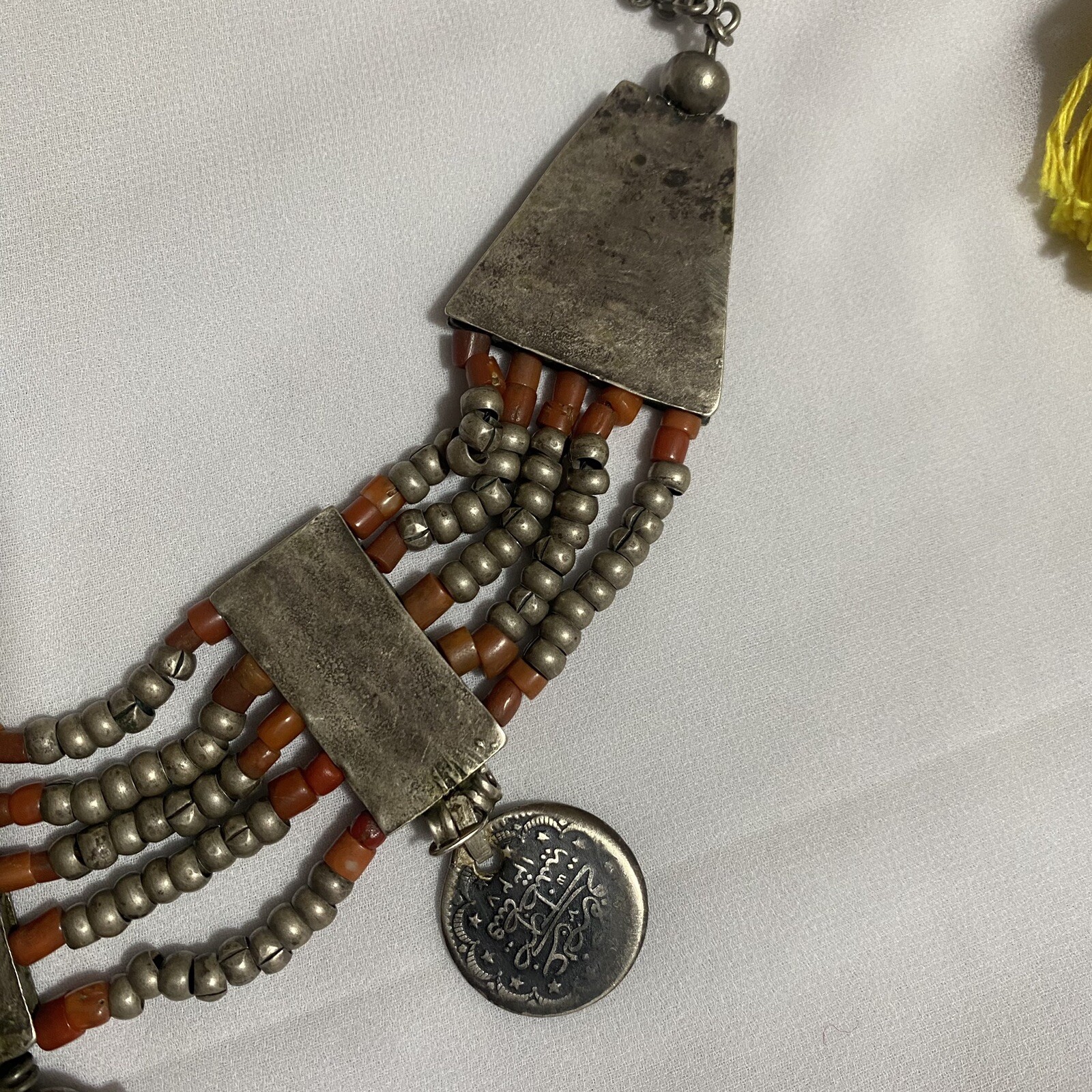 Antique  Handmade Solid Silver  Yemeni Necklace I… - image 7