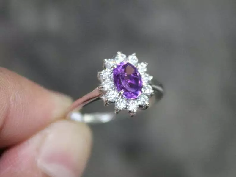 Amethyst ring deals ebay