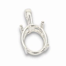 Oval Single Bail Pre-notched Pendant Mounting