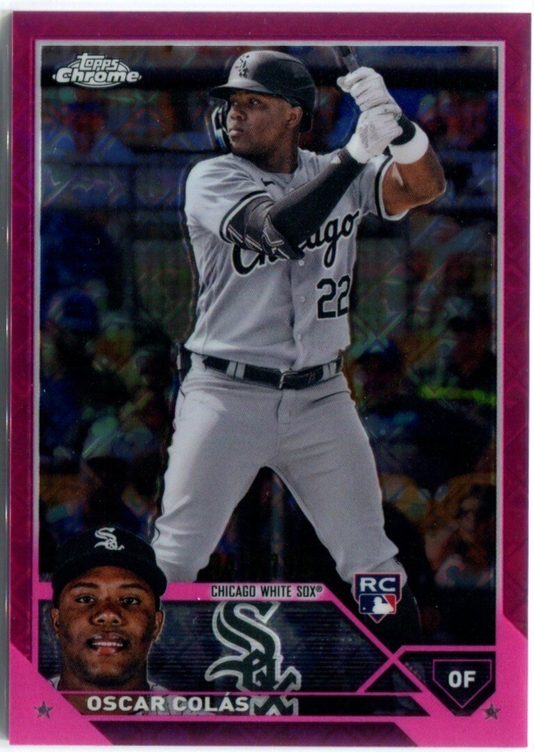 OSCAR COLAS 2023 Topps Chrome PINK LOGOFRACTOR REFRACTOR /199