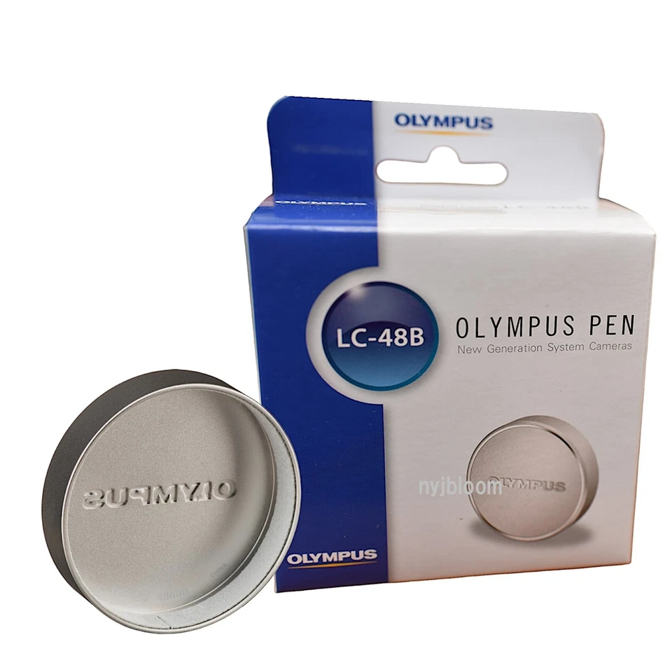New OLYMPUS LC-48B SILVER Lens Cap for M.Zuiko Digital ED 12mm F2 & 17mm F1.8 - Image 2 of 3