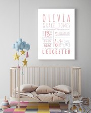 Personalised New Baby Birth Gift Keepsake Poster - Print At Home