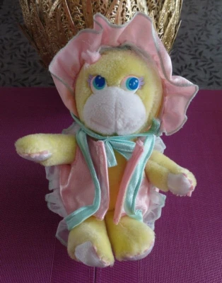 B15G / ancien doudou peluche tortue jaune rose tottles MATTEL vintage 1988 - Photo 1/4
