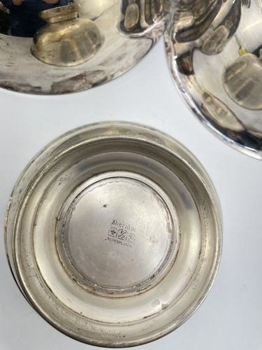 Lote de 3 tazones de mesa de colección Sheridan y E.P.C.A. plato de plata decoración - Imagen 8 de 9