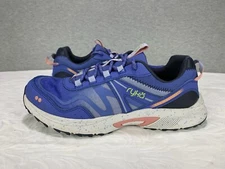 Ryka Women’s 8.5 M Sky Trail II Walking Shoe Blue And Pink Hiking Running EUC