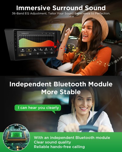 DVR+9" CarPlay Android 13 Car Stereo Radio GPS Head Unit for BMW E90 E91 E92 E93 - Picture 6 of 6