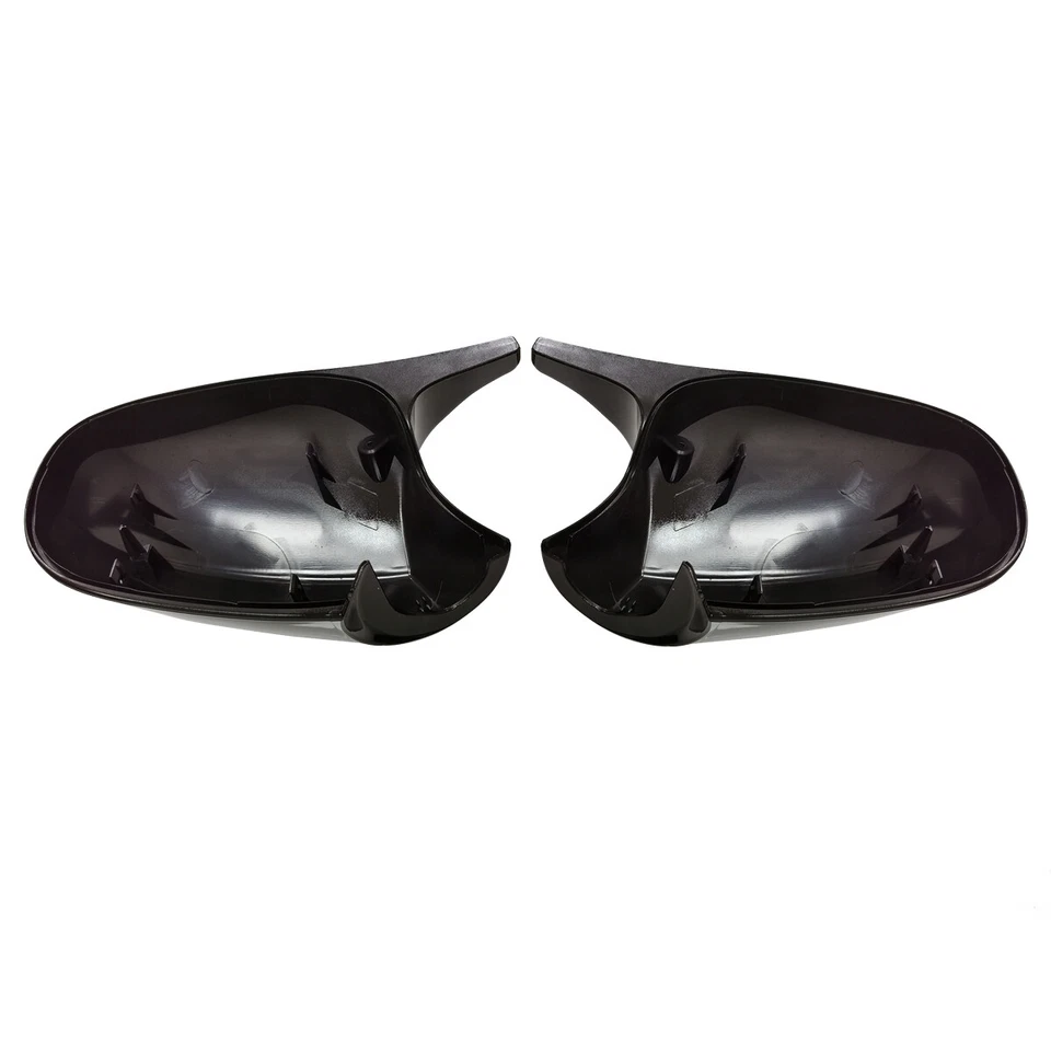 2x Gloss Black Wing Side Rearview Mirror Caps Cover For BMW E90 E92 E82 E87 LCI - Image 4 of 4