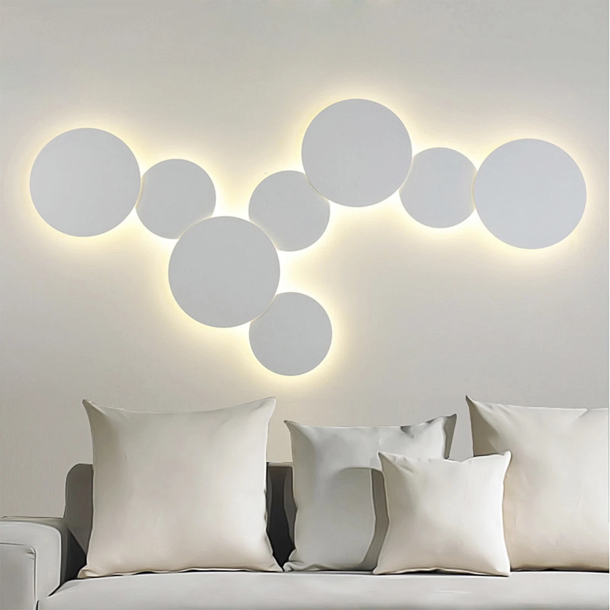 Modern White Metal Circle Round Led Wall Light 4W 7W 10W