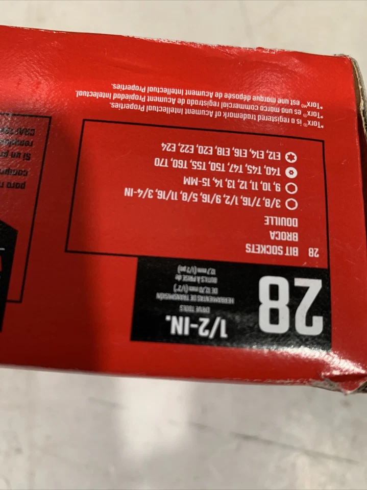 CRAFTSMAN 28PC SAE/METRIC 1/2" Drive IMPACT BIT SOCKET SET CMMT42031 - Image 4 of 4