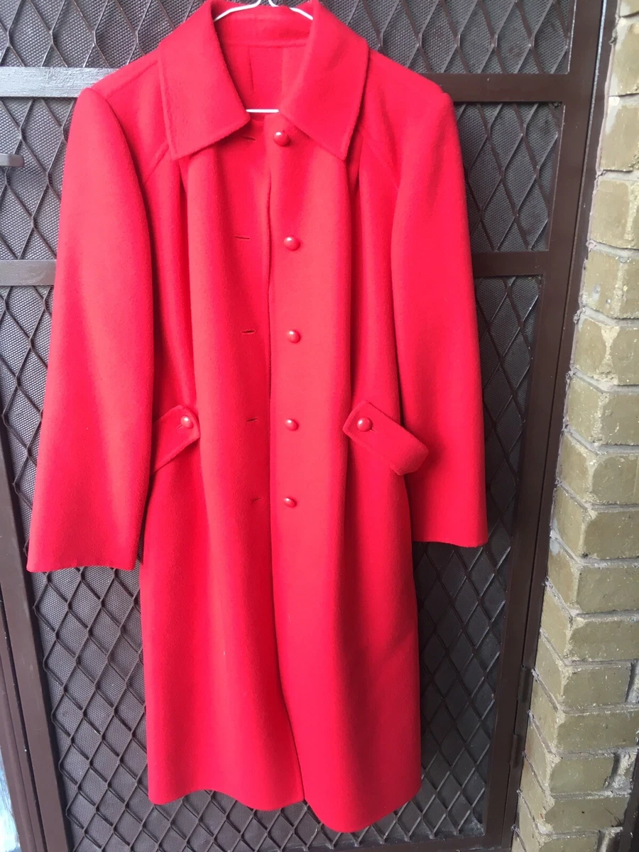 Red button retro coat sale