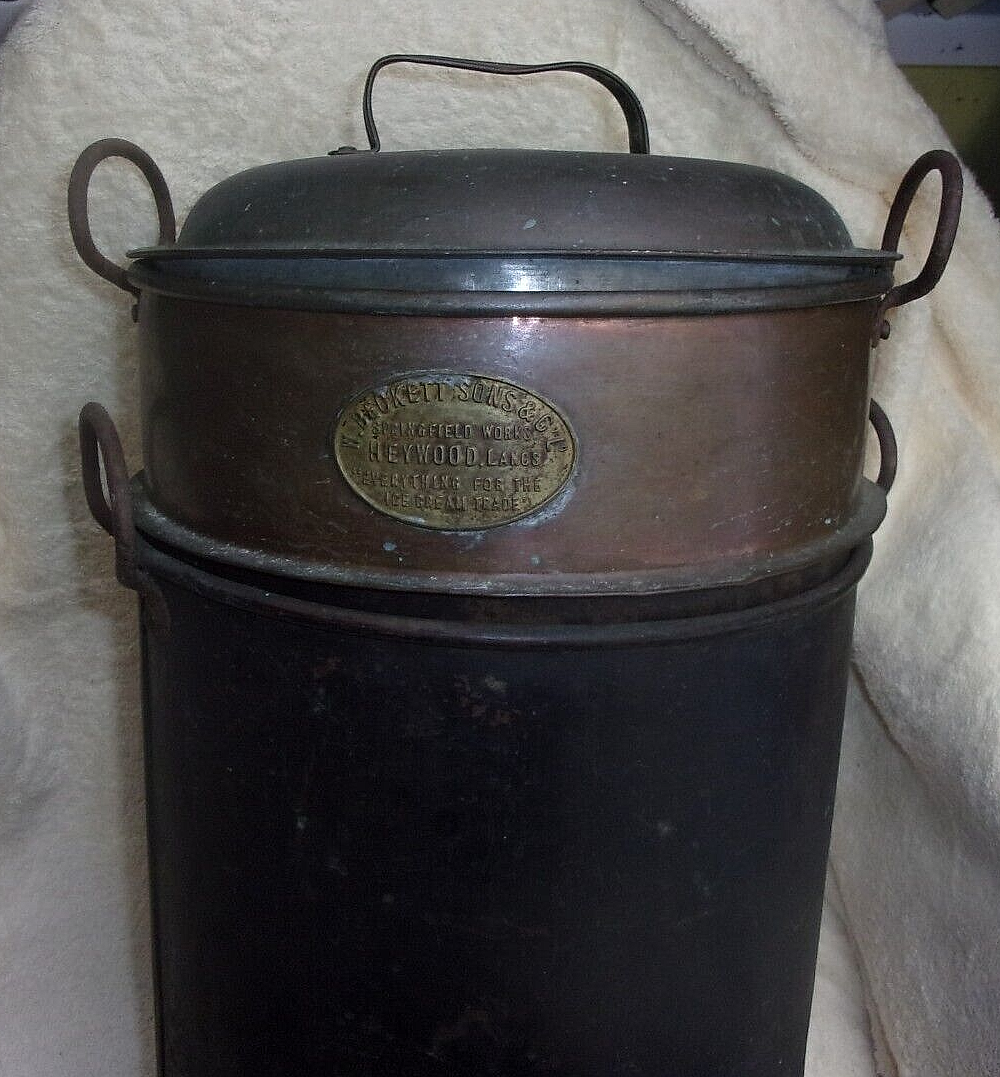 Vintage Metal Ice Cream Buckets . & Lid. W.Beckett Lancs eBay