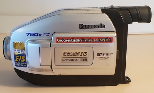 PANASONIC Palmcorder PV-L454D VHS-C Video Camcorder 20x High Def/750x super zoom - Picture 2 of 11