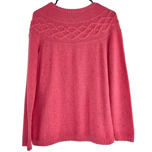 Medium Talbots Pink Cable Knit Pullover Sweater - image 5