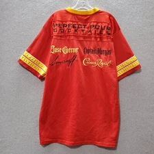 Captain Morgan Men Activewear Top XL Red Jersey Jose Guervo Smirnoff Crown READ