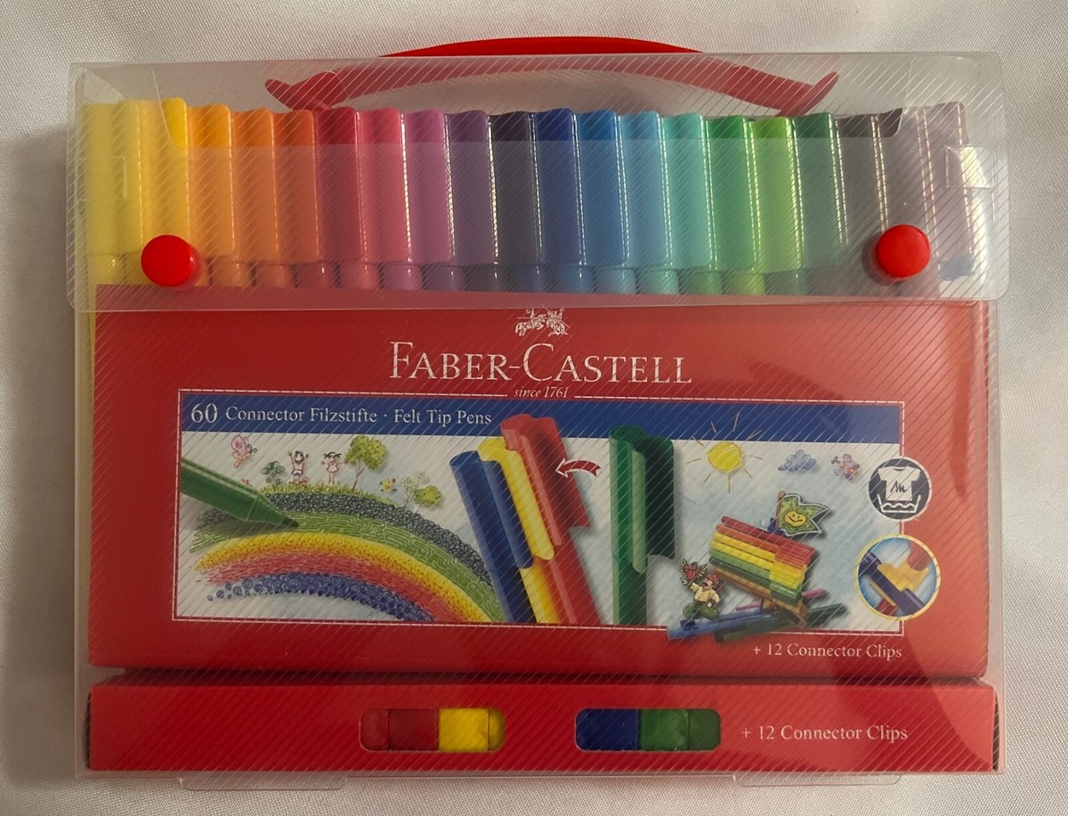 筆記具 FaberCastell Faber-Castell Pen Set Connector Felt Tip with Carrying Case