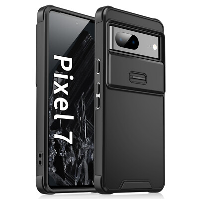 For Google Pixel 9 Pro XL/9 A/8 A/7/6A Shockproof Case with Slide Camera Cover