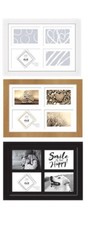 Multi Aperture GLASS Photo Frames - 3 or 4 Picture Collage Assorted Sizes