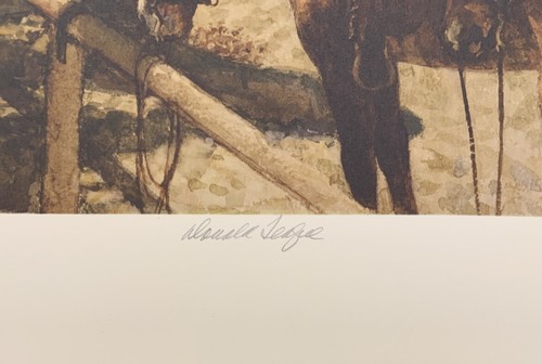 Donald Teague Lmtd Ed Signed Western Print “Appointment In Town” Franklin Mint - Picture 2 of 3