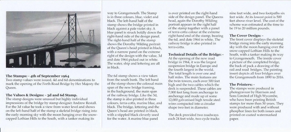 GB 1964 THE OPENING OF FORTH ROAD BRIDGE PRIVATE PRESENTATION PACK SG 659 660 #2 — 第 3/4 张图片