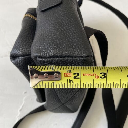 New $275 MARC JACOBS Mini Pebbled Leather Adjustable Backpack Purse Bag BLACK - Picture 11 of 12