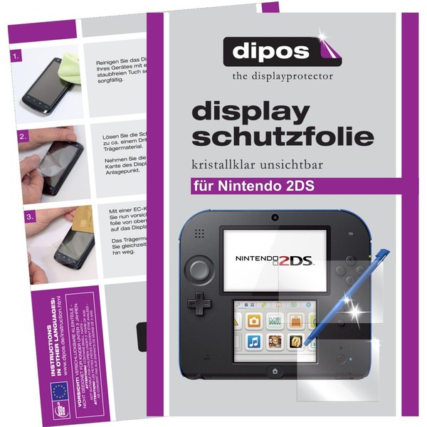 Schutzfolie FüR Nintendo 2DS Klar Display Folie Dipos Displayfolie-image