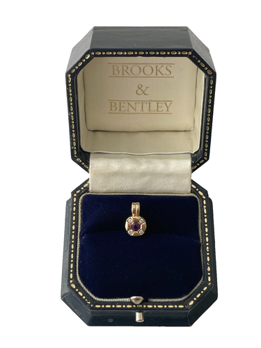 Amethyst und Diamant Anhänger 9kt Gold Amethyst und Diamant 1999 Vintage Pendant