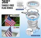 New ListingAmerican Flag Pole Kit, Including 100% Polyester 3X5 Ft Us Flag, 5 Ft Aluminu.
