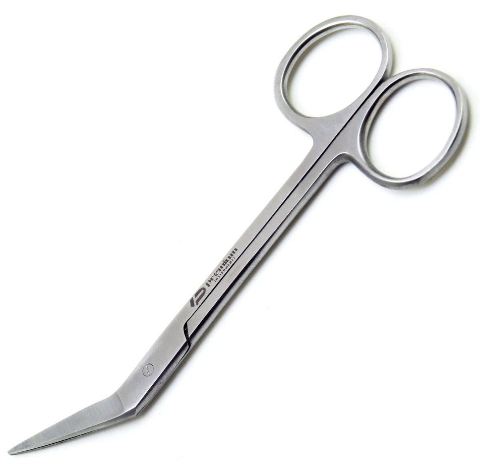 3× Universal Micro Iris Scissors Angled 4.5" Sharp/Sharp Premium Instruments - Image 3 of 4