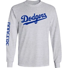 LA Dodgers Wordmark Long Sleeve T-Shirt Los Angeles Baseball LAD BLD04