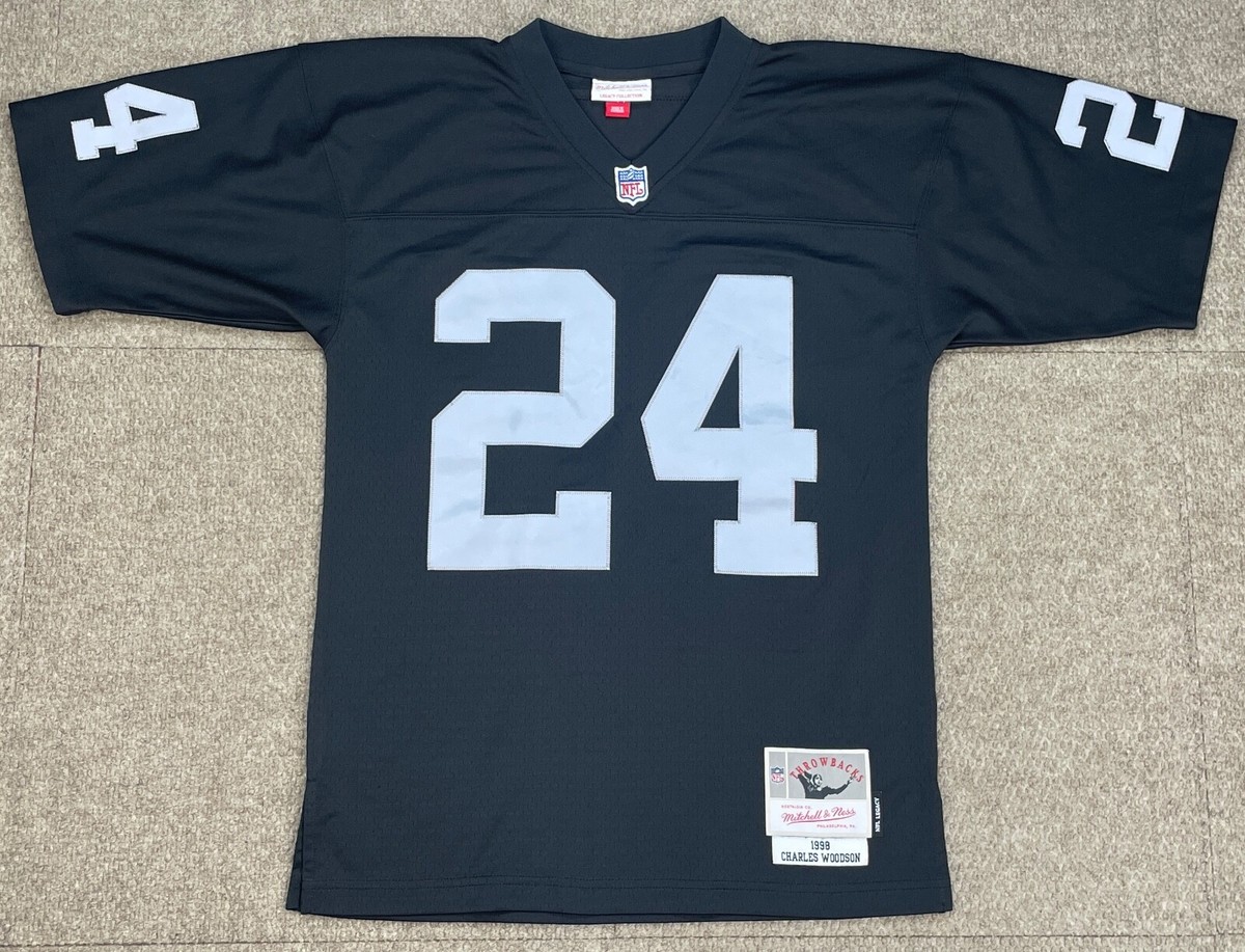 Mitchell Ness NFL Oakland Raiders 1998 #24 Charles Woodson