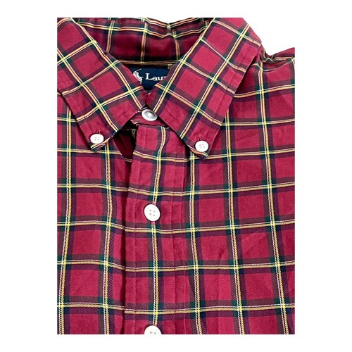 Ralph Lauren Men's XL Maroon Plaid Long Sleeve Button Front Custom Fit Shirt - Picture 5 of 8