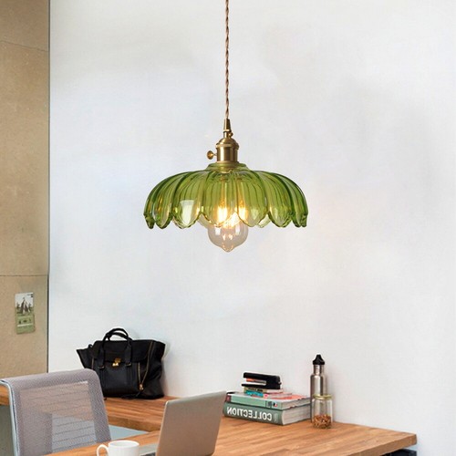 French Island Hanging Light Flower Shape Glass Mini Chandelier Lamp for Kitchen - Picture 15 of 26