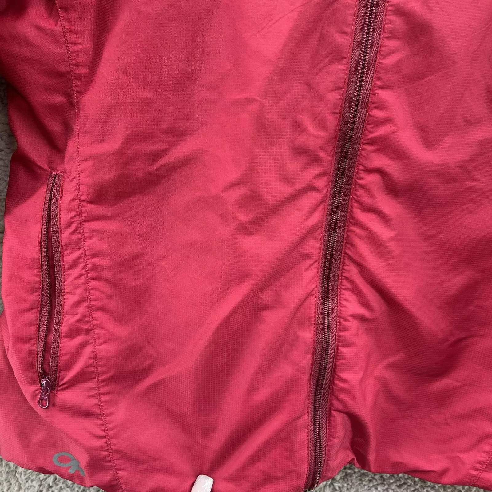 outdoor-research full zip fleece lined pockets hiking jacket