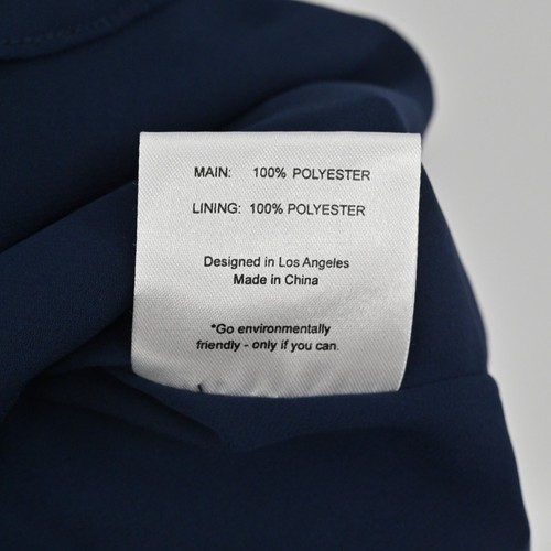 FAME and PARTNERS Dress Womens Size 2 Navy Blue Spagetti Strap Zyra Cut Out Midi - Picture 10 of 13