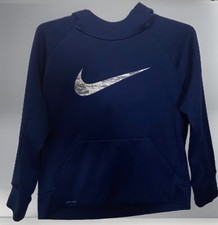 NIKE DRI-FIT HOODIE BLUE LONGSLEVESS BOYS SWEETER SIZE 6/M