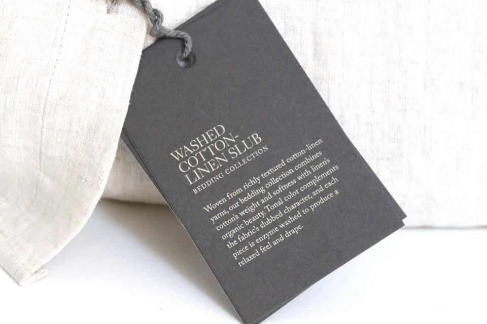 RH Restoration Hardware Washed Cotton Linen Slub Sham Sand Set 2 eBay