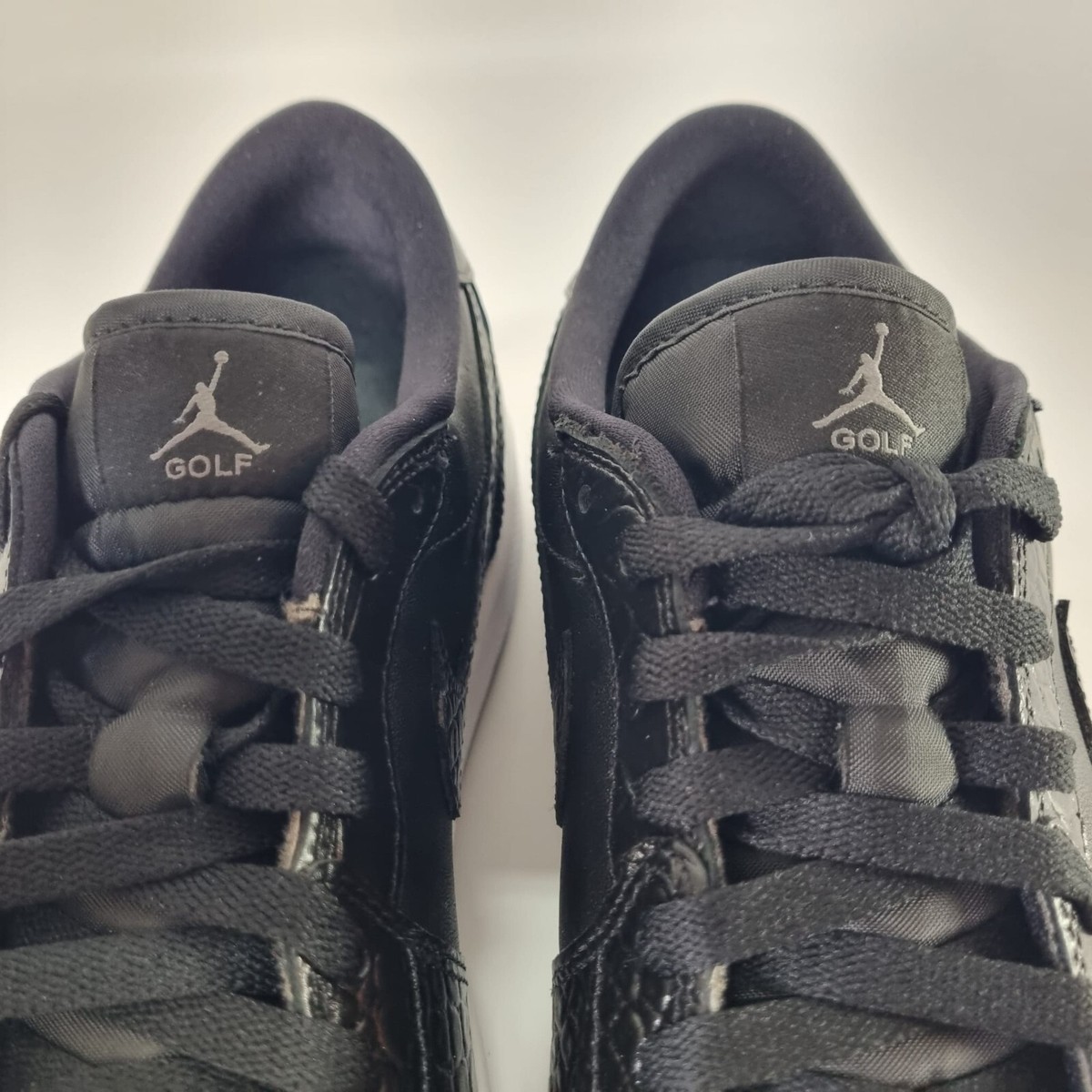 Nike Air Jordan 1 Low Golf Black Crocodile Skin Spikeless Nike Air Jordan 1 Low Golf Black Crocodile Skin Spikeless