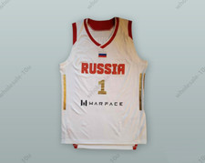 CUSTOM Alexey Shved 1 Russia National Team Basketball Jersey Stitched S-6XL