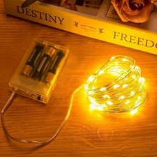 Siuholi Fairy string lights 16FT 50 Led Mini Battery Powered Warm white
