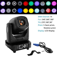 200W LED Moving Head Light Beam DMX Stage DJ 5 Facet Prism 13 Gobo Party Lights