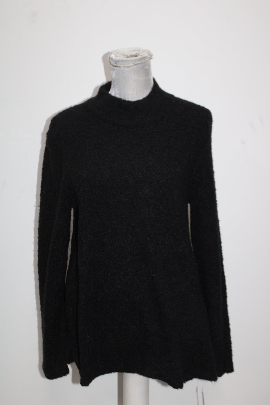 Alfani Women Boucle Pullover, Black, Medium