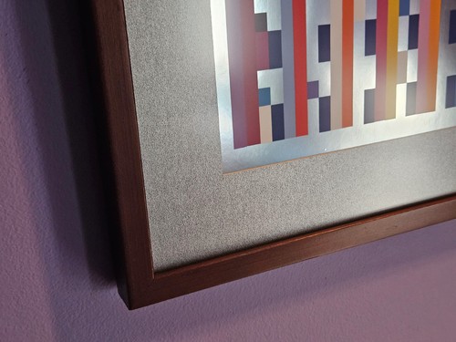 YAACOV AGAM Serigraph on Metallic Silver Paper Geometric abstract Kinetic Ltd Ed - Picture 11 of 19