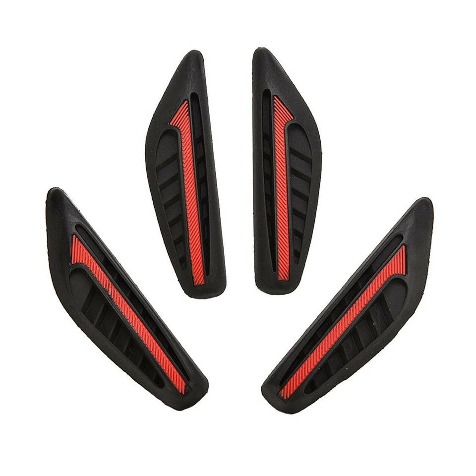 4x Protector de borde de puerta de parachoques de coche negro protección anti-roche adorno pegatina decoración Foto 2 de 4