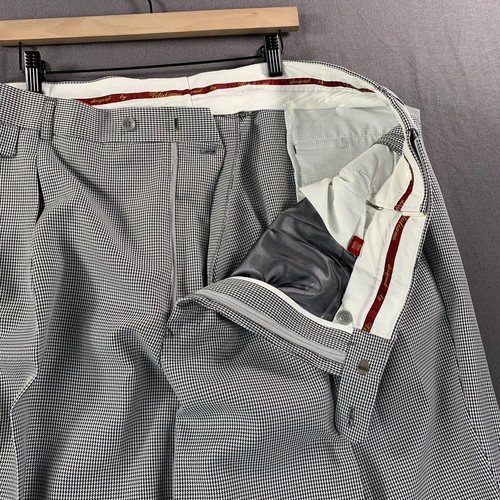 Traje Vitaliano 2 Piezas Para Hombre 56L Blanco Negro Pata de Gallo Super 150s Tela Oxford - Imagen 16 de 22