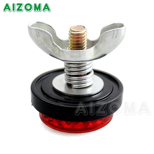 4 pernos reflectantes universales para placa de matrícula redonda reflectores rojos para motocicleta - Imagen 4 de 12